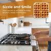 Aluminum Alloy Nonstick Waffle Maker Non Stick Coating Dual Sided Mini Waffle Maker Pattern Removable Handle Waffle Maker Pan
