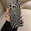 Clear Square Back Tube Case Protection For iPhone 12 16 ProMax 14 Pro Max 11 13 15 Plus Anti-Oxygen,Five-Pointed Zebra Pattern Pattern Casing