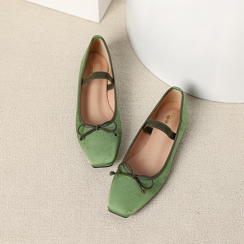 Retro French Mary Jane Shoes - Women's 2026 Summer Bows, Soft Sole, Flat Bottom, Shallow Mouth