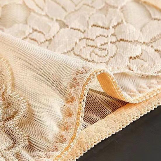 Damen Slips High Waist Slips Spitzenstickerei Hüftlift Slips