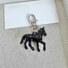 Mini Animal Key Ring Creative Car Key Chain Zodiac Horse Keychain  Backpack Decoration
