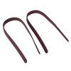2Pcs Bag Hand Strap Split Leather DIY Hand Made Handbag Parts with 8 Sets Light Gold Rivet Set(Wine