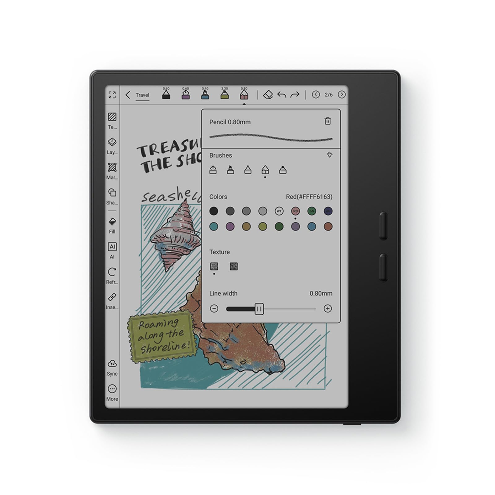 

Планшет BOOX Go Color 7 Gen II 4G 64G Підтримка активного стилуса InkSense E-Ink (Чорний) чорний