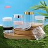 5Pcs Transparent Travel Face Cream Jar Set Empty Plastic Cosmetic Makeup Bottles 20/30/50ml Refillable Storage Containers