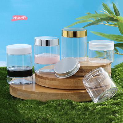 5Pcs Transparent Travel Face Cream Jar Set Empty Plastic Cosmetic Makeup Bottles 20/30/50ml Refillable Storage Containers