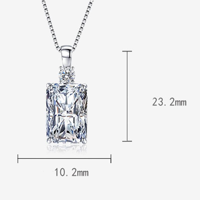 New 925 Sterling Silver Necklace Pendant Good Quality For Women Wedding Engagement Moissanite Jewelry Plated white gold