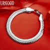 925 Sterling Silver 10mm Snake Chain Bracelet Fashion Jewelry
