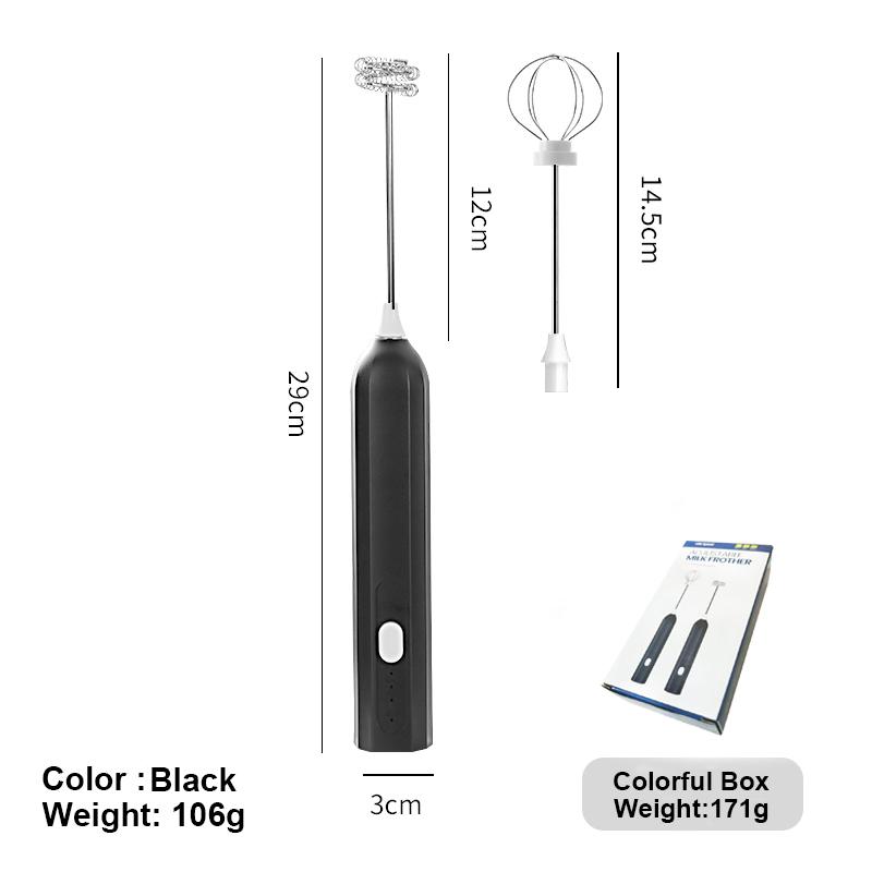 

Автоматический электрический миксер-венчик Портативный кухонный вспениватель молока Многофункциональный USB-перезаряжаемый венчик для взбивания яиц