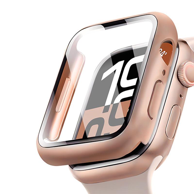 

Стекло + чехол для Apple Watch, переход на Ultra iWatch Series 4, 5, 6, 7, 8, 9, 45 мм, 41 мм, 44 мм, 40 мм, защитная крышка для экрана, обновление до Ultra S10 46mm