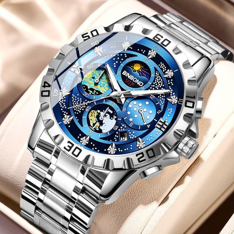 Binbang BINBOND fashionable multi-functional waterproof men s quartz watch