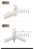 Rotating Multi-Clip Clothes Hanger for Socks & Underwear - No-Punching Design