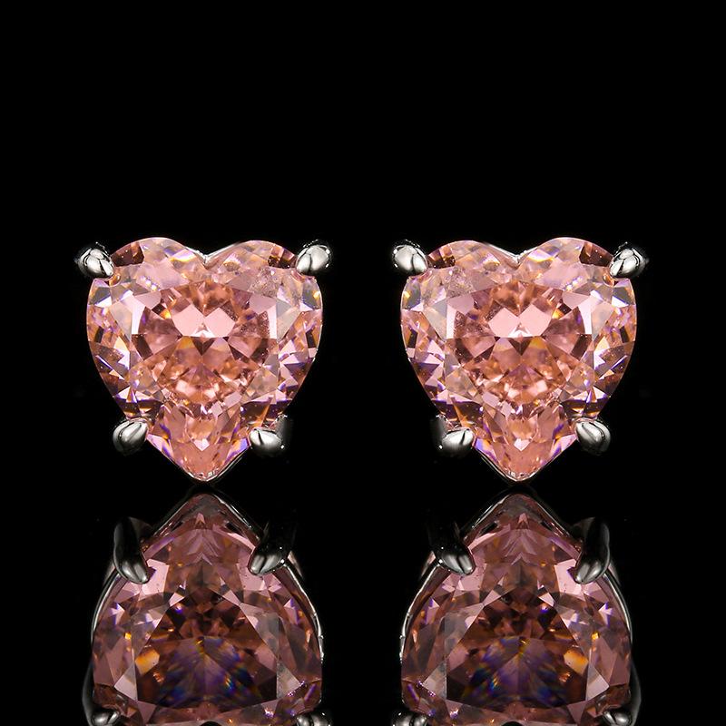 High Carbon Papalacha Heart-shaped Set Earrings Rings Necklaces Jewelry Women's Fashion Goods