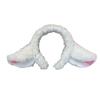 Hair Hoop Sheep Ear Design Plush Headband Bowknot Bell Decor White Hairband Makeup Washing Accessory