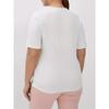 Dámské neformální bílé tričko s potiskem písmen, směs polyesteru, kulatý výstřih, lze prát v pračce, evropská velikost