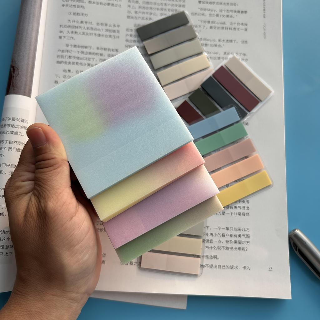 800sheets Transparent Fluorescent Index Tabs Pet Classification Flags Sticky Note For Page Marker Planner Stickers