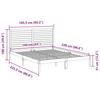 VidaXL Extra Long Bed Frames Without Mattress 160x220 Cm Solid Wood 3309315