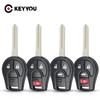 KEYYOU Remote Key Shell For Nissan Sylphy Cube Juke Rogue Micra Qashqai Altima Maxima Sentra Versa 2/3/4 Buttons Uncut Key