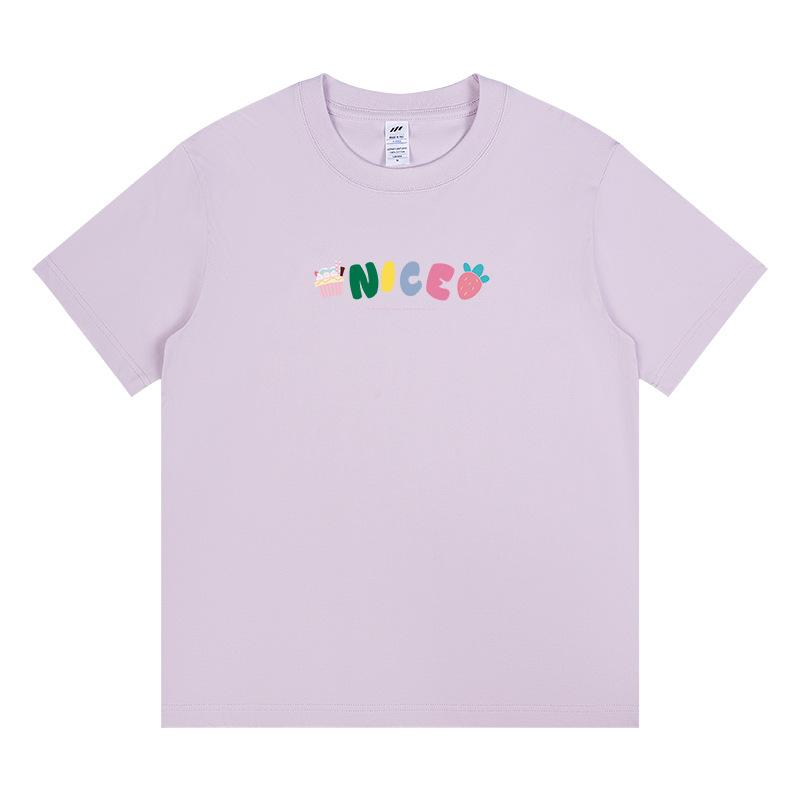 

Футболка Женская Простая Ветреная Веселый Принт С Коротким Рукавом Летняя Хлопковая С Круглым Вырезом Парная Повседневные Топы 3XL