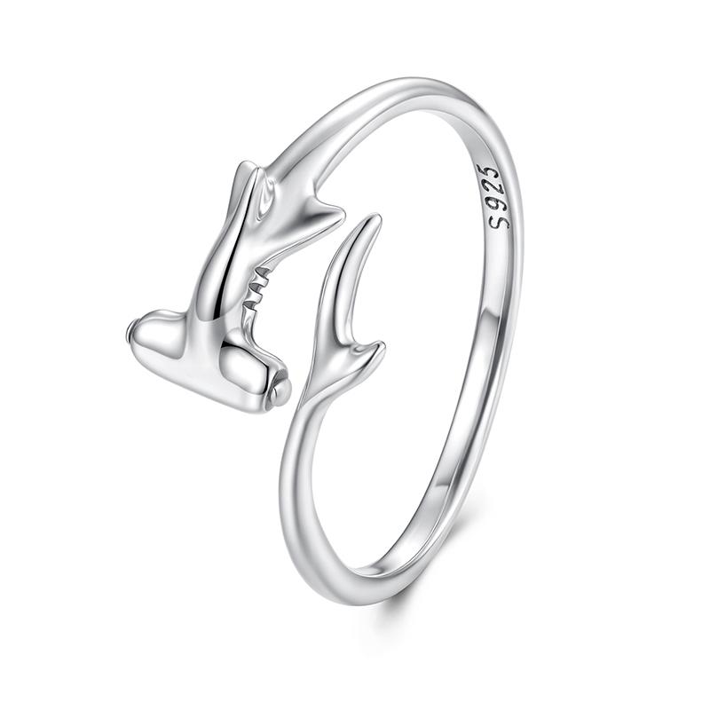 WOSTU Adjustable Rings Real 925 Silver Stackable Engagement Zircon Open Size Rings For Women Female Original Jewelry