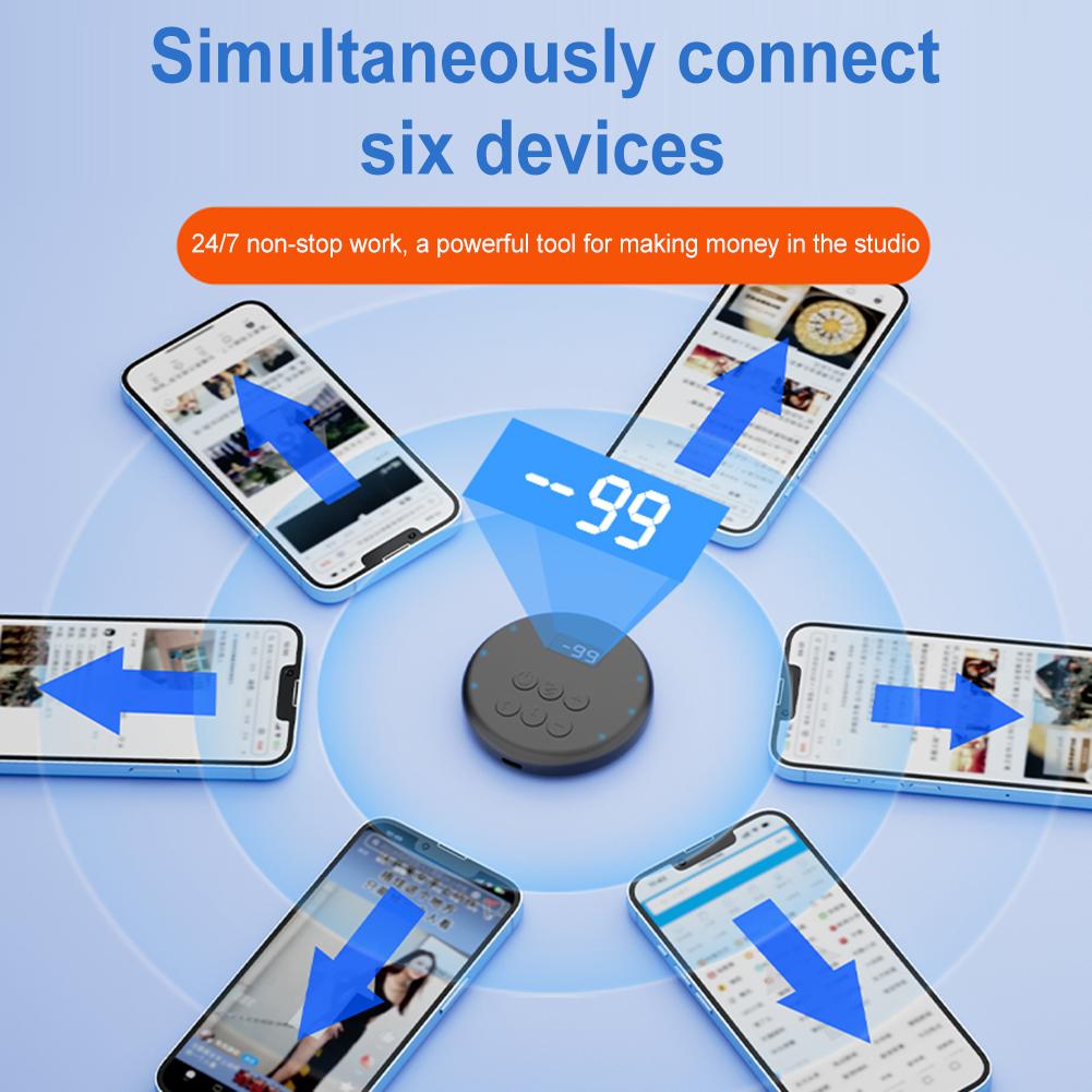 Digital Wireless Mobile Screen Slider Mute Bluetooth-Compatible Screen Swiping Device for Smart Phone Apps Video Live Streaming