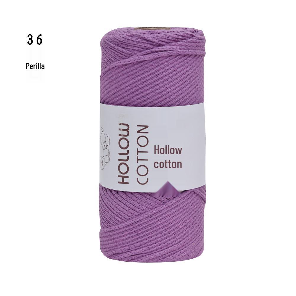 2mm Hollow Pure Cotton Scarf & Bag Yarn for DIY Crochet and Handwoven Projects