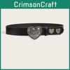 Leather Belt With Heart Buckle For Casual Youth Fashion