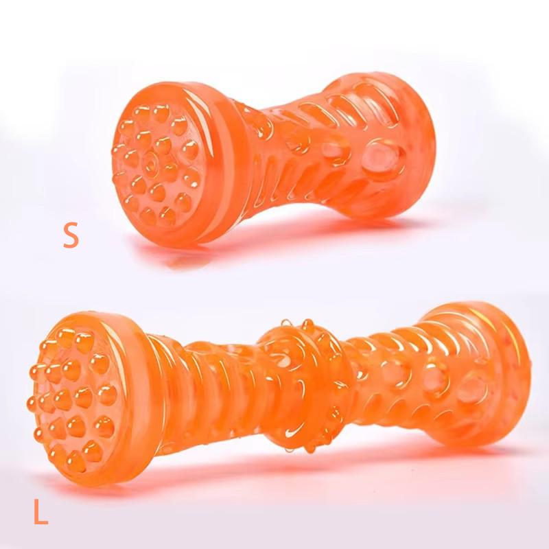 Durable Rubber Dog Bone Toy Bite Resistant Toothbrush Chew Toy Teeth Grinding Interactive Puppy Play Training Game Toy