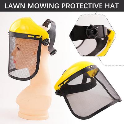 Safety Helmet Hat with Full Face Mesh Visor for Logging Brushcutter Forestry Protection