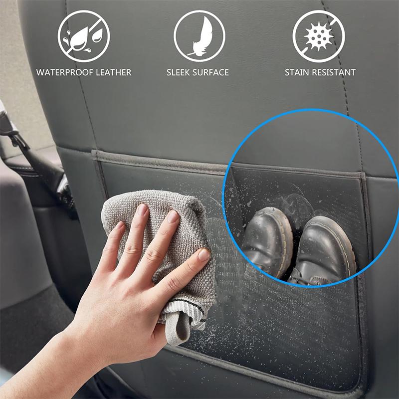 Car Seat Back Anti Kick Pad For Tesla Model YL 6-Seater Leather Full Surround Seat Back Anti Scratch Protector Car Accessories
