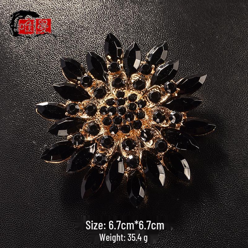 Элегантная японская и корейская хрустальная брошь-булавка со стразами для женских пиджаков и пальто