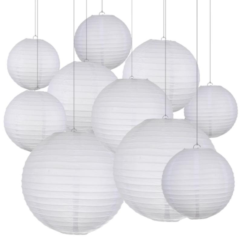 

DIY Children s Hand-Painted White Paper Lantern Lampshade Art Kit 26cm bamboo handle