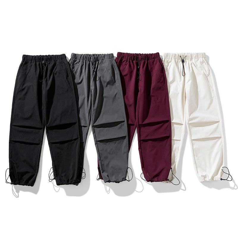 Outdoor waterproof tooling charging pants for men and women couples spring and autumn new paratrooper pants wide-leg loose casual trousers