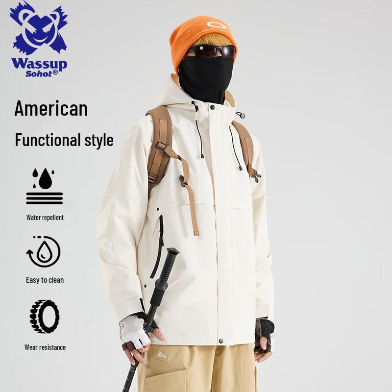 

Wassup Sohot Men s 3-in-1 Waterproof Outdoor Jacket 4XL