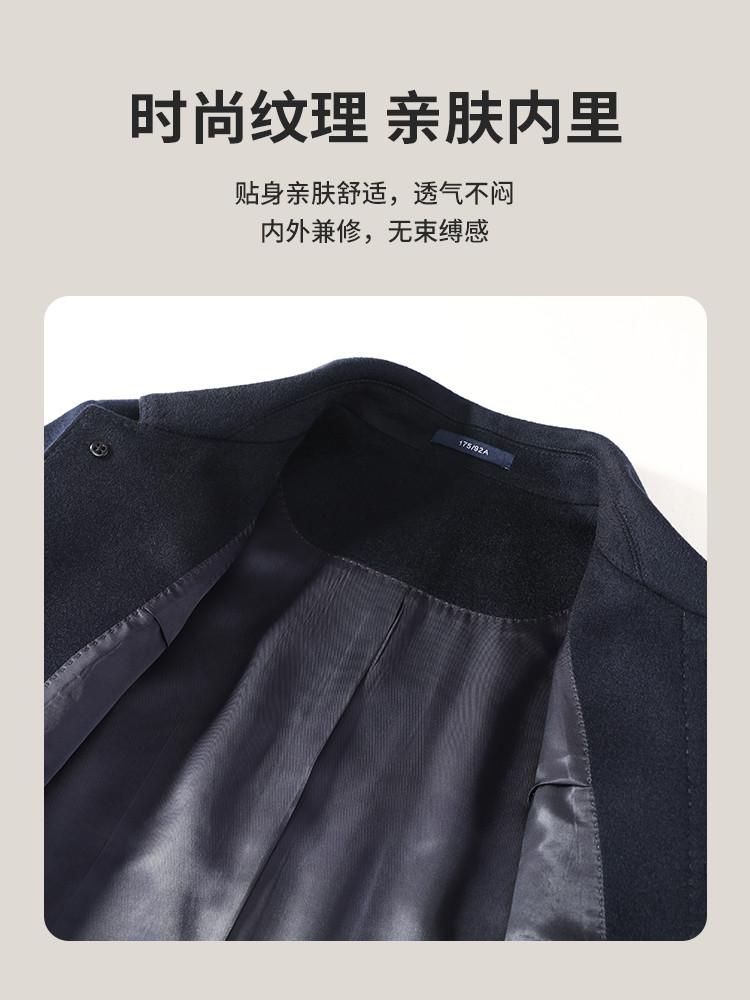 Light Luxury Business Warm and Comfortable Cashmere Coat Men's Classic Collar Woolen Coat