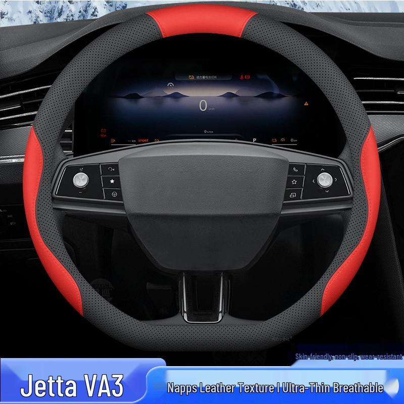 Volkswagen Jetta VA3 Steering Wheel Cover: All-Season, Non-Slip, Wear-Resistant, Slim Design