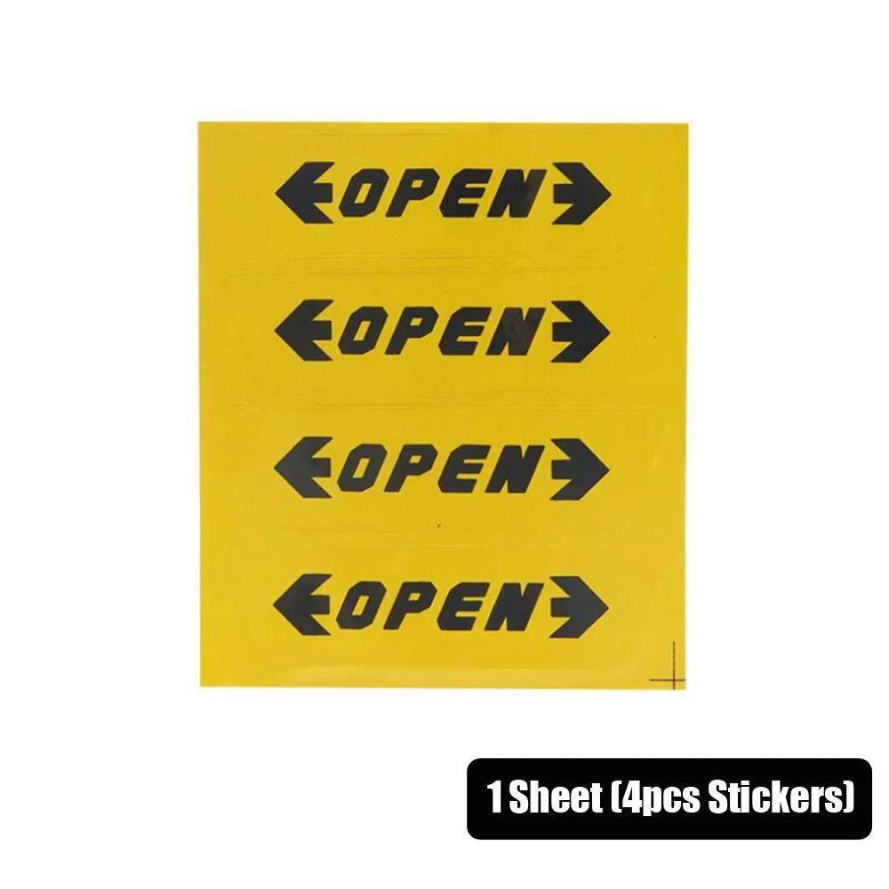 

4 шт./1 комплект, наклейки с предупреждением об открытой двери автомобиля, светоотражающие наклейки с предупреждением об открытой двери автомобиля, наклейки с предупреждением об открытой двери, наружные аксессуары жёлтый