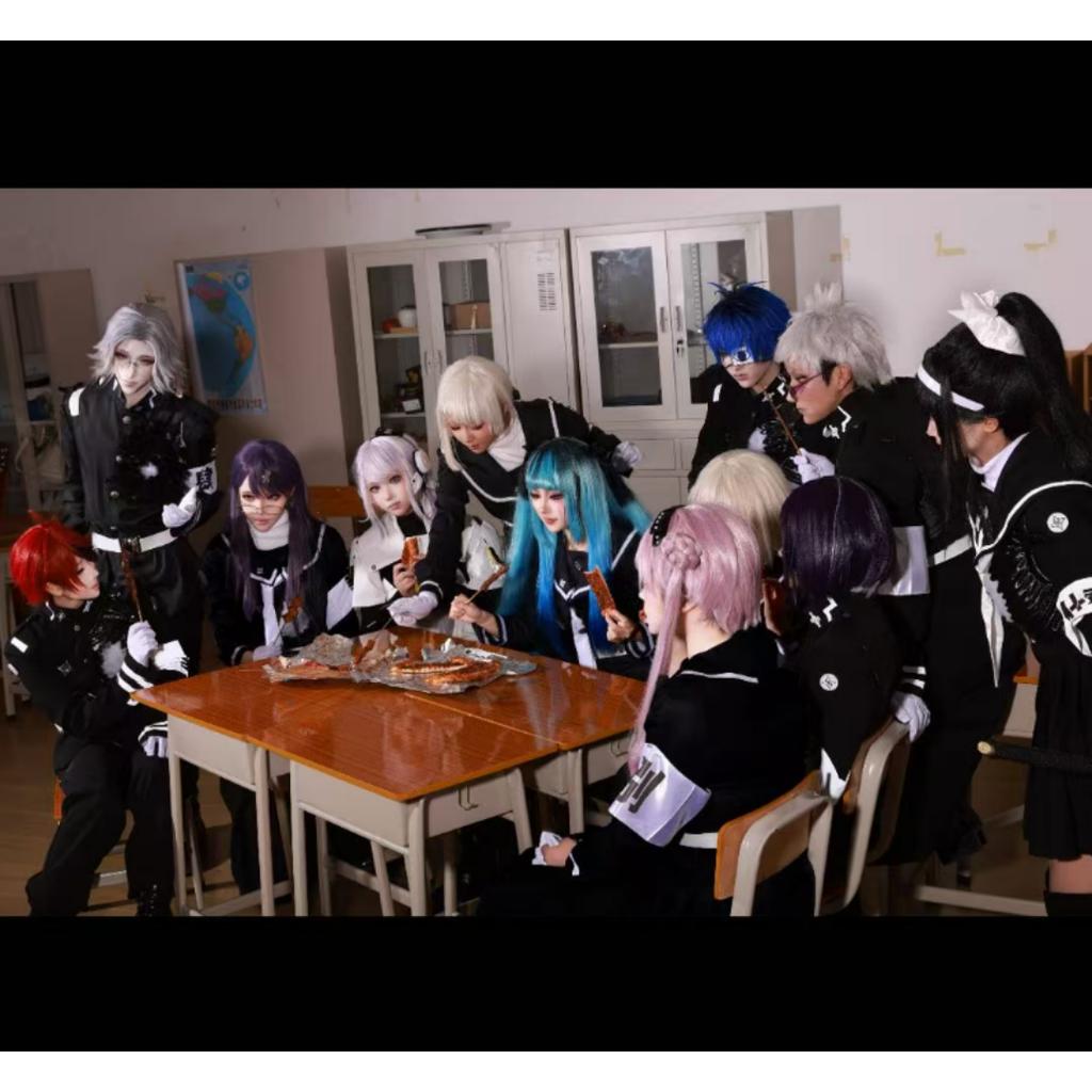 Tsukumo Kako Sizuhara Hiruko Damenmantel-Kleid-Set Cosplay Kostüm Anzug Die Hundert Cos Linie -Letzte Verteidigungsakademie Halloween Anzug