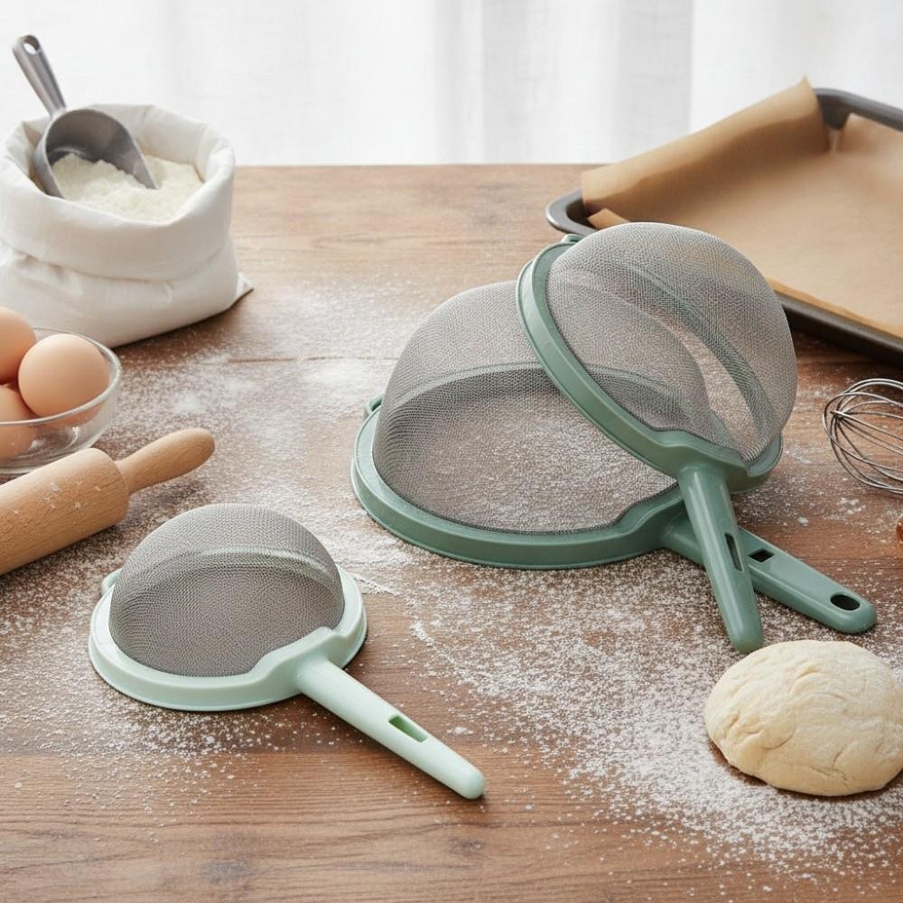 Handheld Flour Sifter Set Fine Mesh Kitchen Strainer Kitchen Filter Flour Sieve Juice