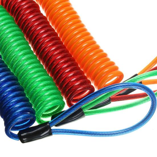 Segurança anti-roubo mola corda motocicleta roda freio a disco cabo de bloqueio fio