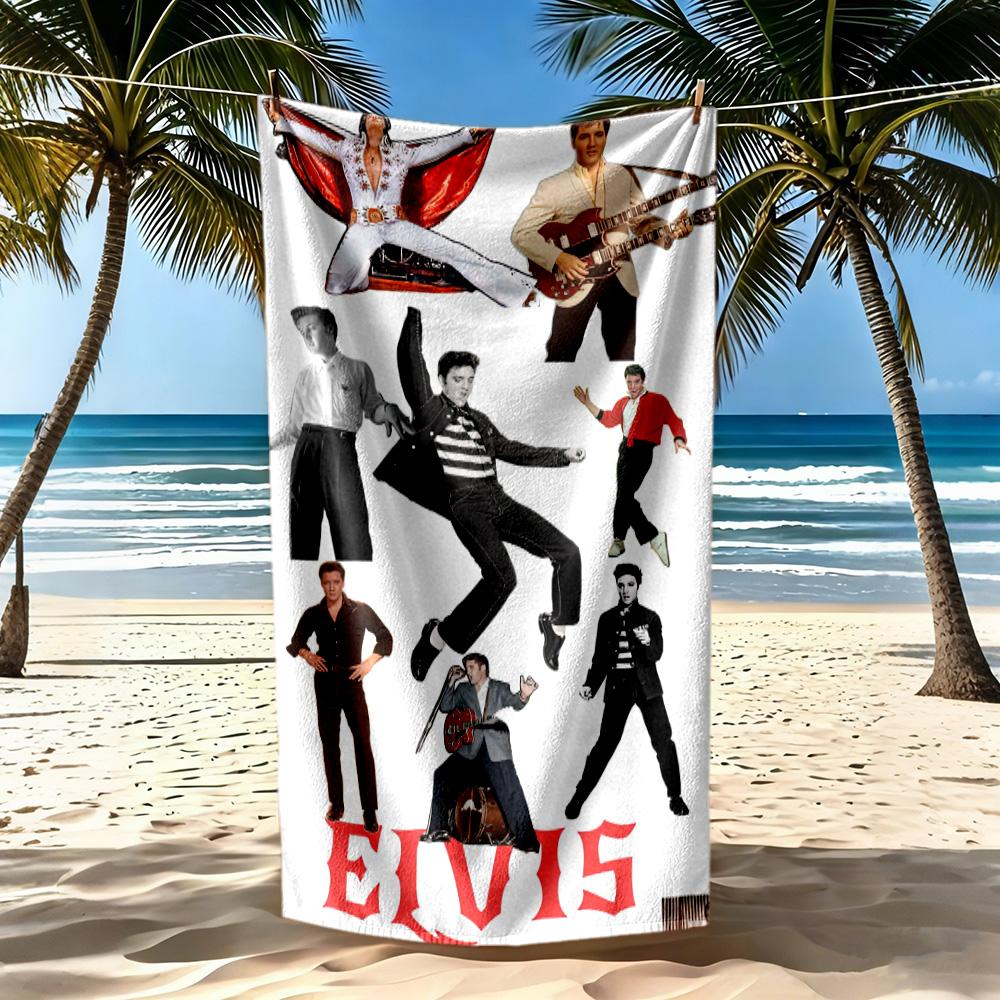 Elvis Beach Towel Quickdry Soft Microfiber Comfortable Lightweight