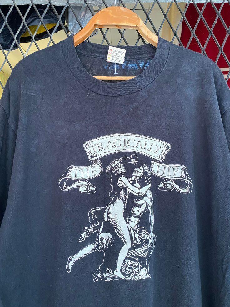 Vtg 90s The Tragically Hip Band T shirt Rock Band Classic Style tee S