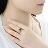 Trendy Creative Three-Dimensional Black Spider Web Ring, Fashion Trend Accessories