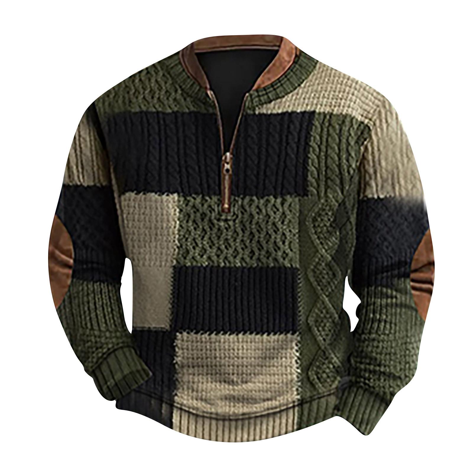 Мужская повседневная толстовка в стиле ретро с градиентным принтом L армия зеленый 2153₽