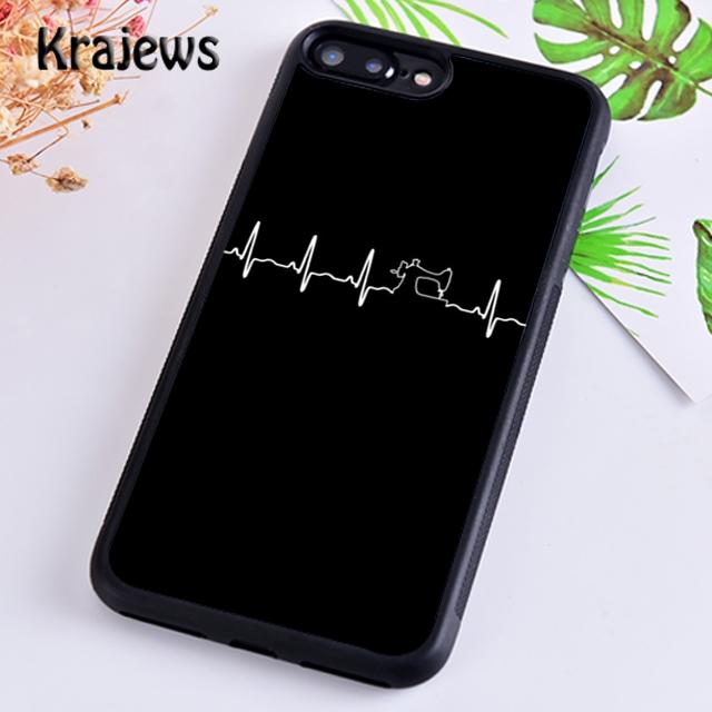 Krajews Sewing Heartbeat Soft Phone Case Cover For IPhone 18 17 Air 16 15 14 plus 11 12 13 pro max Plus coque Shell Fundas
