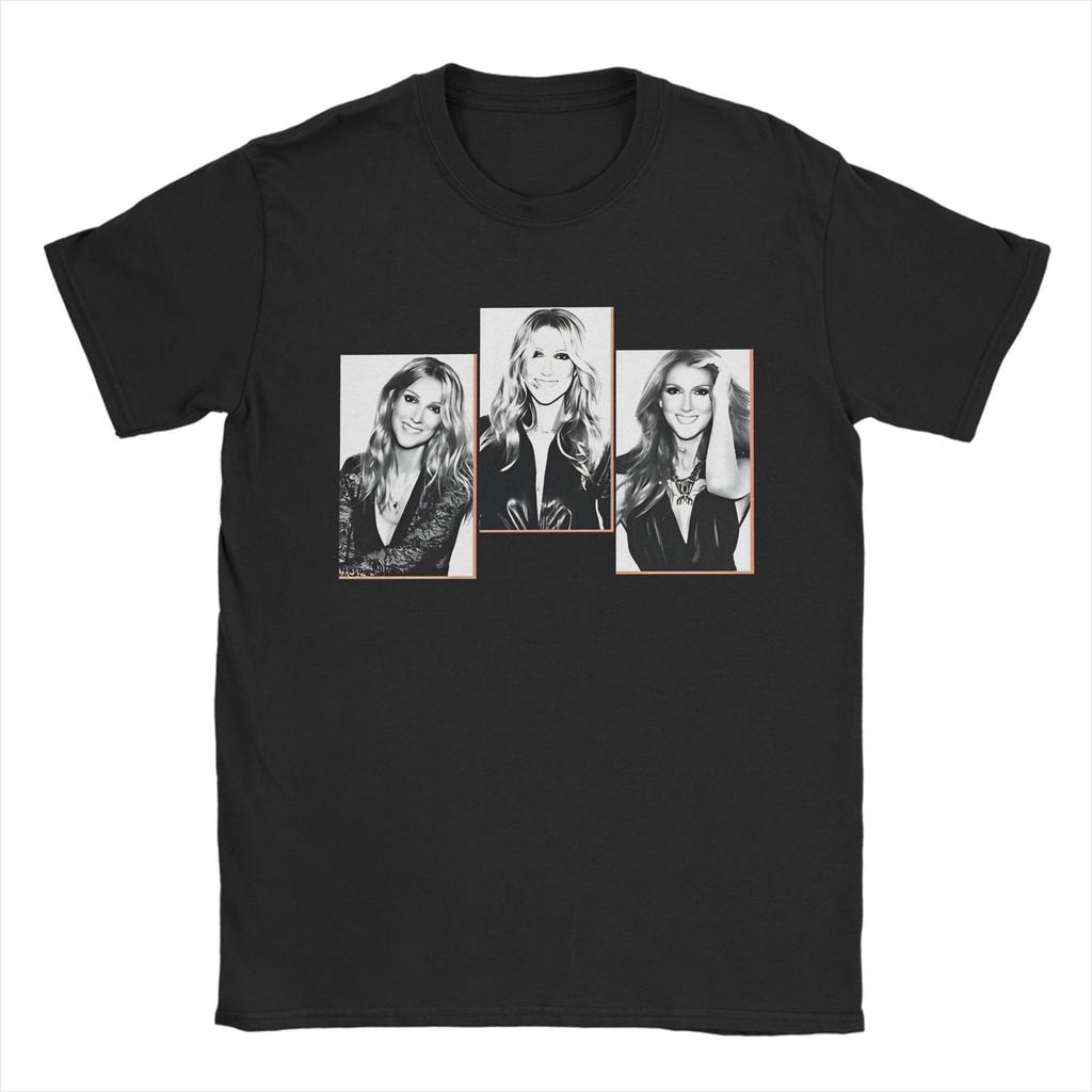 Celines Dion Vintage T-Shirt Women Music Humorous % Cotton Tee Shirt Crew Neck Short Sleeve T Shirts