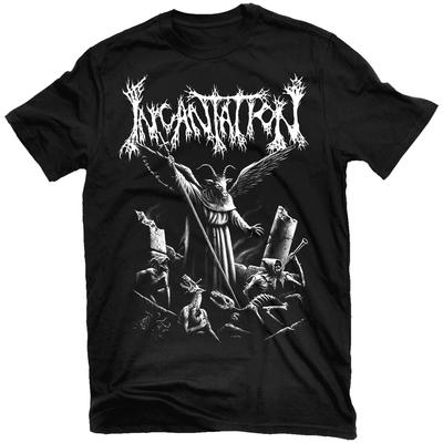 Incantation Auf Dem Thron der Apokalypse Rockband Grafik T-Shirt Baumwolle Rundhals Lässiges Unisex T-Shirt Sommer Top