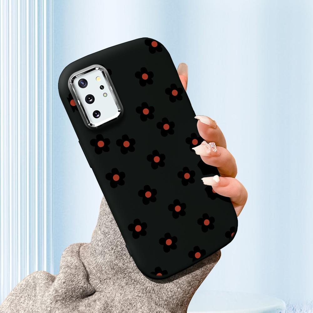 Einfarbige silberne Randlinse Fettgehäuse Weiche TPU-Flüssigsilikonabdeckung Stoßfeste Telefonhülle für Xiaomi Redmi Samsung