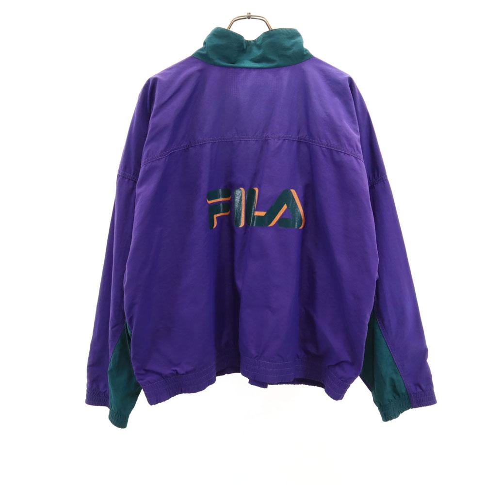 Fila 90s Old USA Made Nylon Jacket M Purple Mesh Lining Men's Used