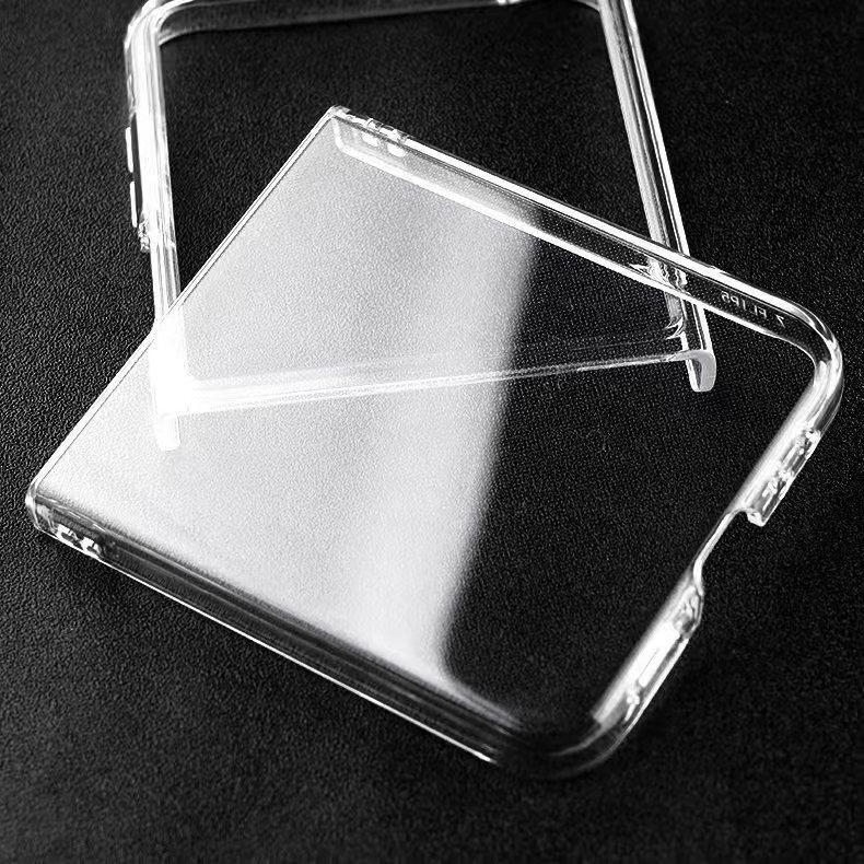 Samsung Z Flip 5 Ultra-Thin Transparent Protective Case with Full Coverage and Large Window