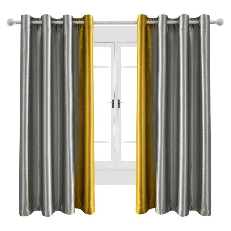 Solid Color Blackout Fabric Balcony Sunshade Thermal Insulated Curtain With Eyelets Perfect For Home And Office Use Energy Efficient Curtains